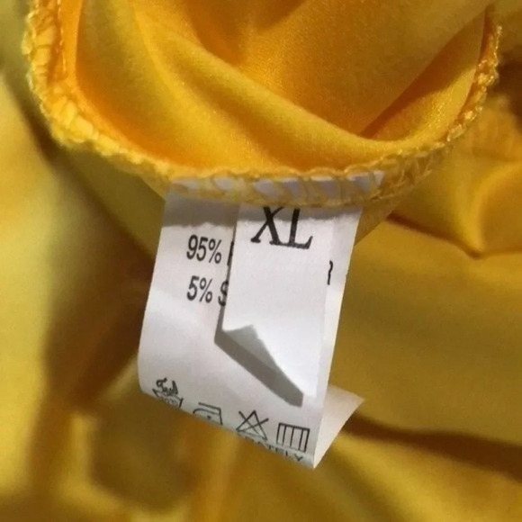 Women gold color party dress with mess at the bottom size XL - Picture 8 of 13